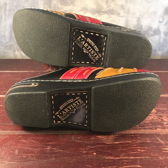 L' Artiste Spring Step Mule Women's Reggae Slide Leather Clogs Size 41/US 9.5 - Picture 9 of 9